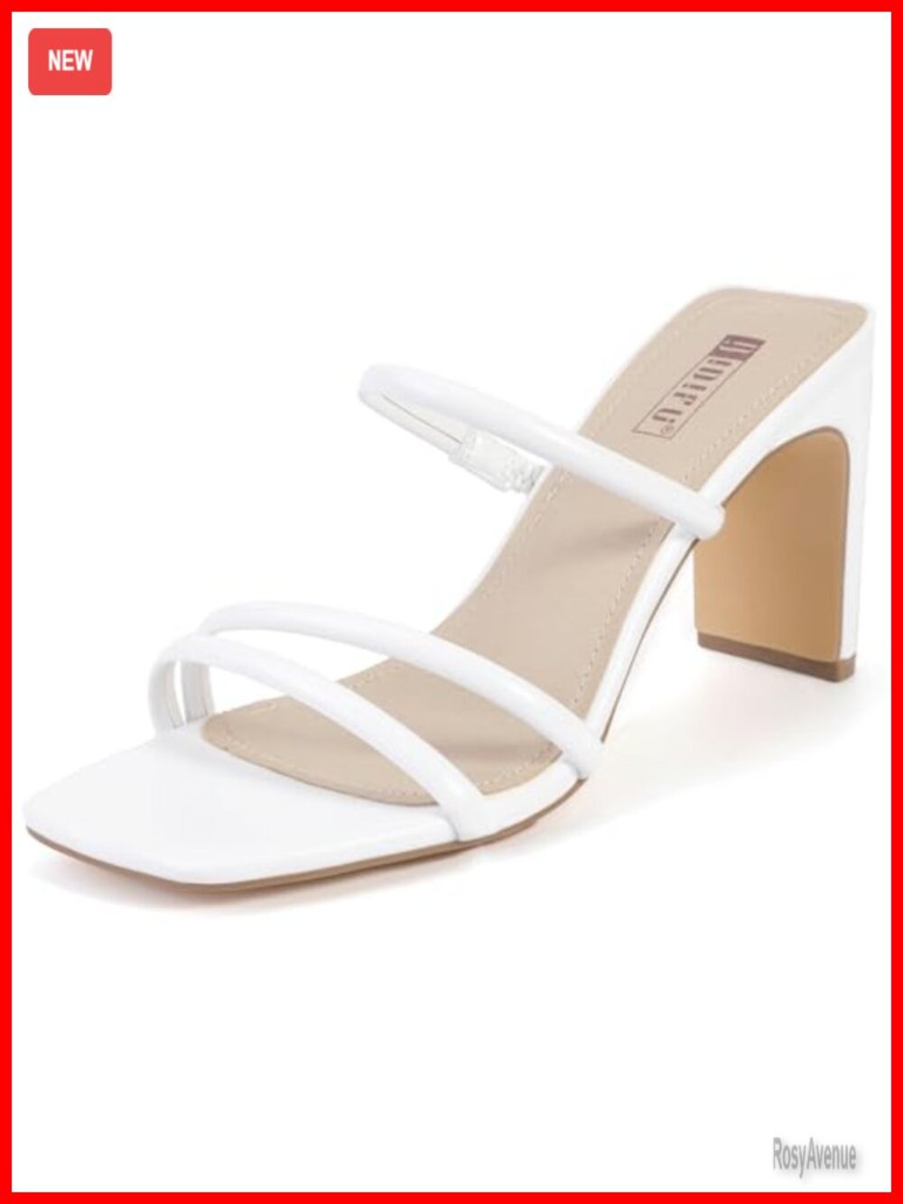 IDIFU IN3 High Heels Strappy Square Toe Chunky Heel Sandals